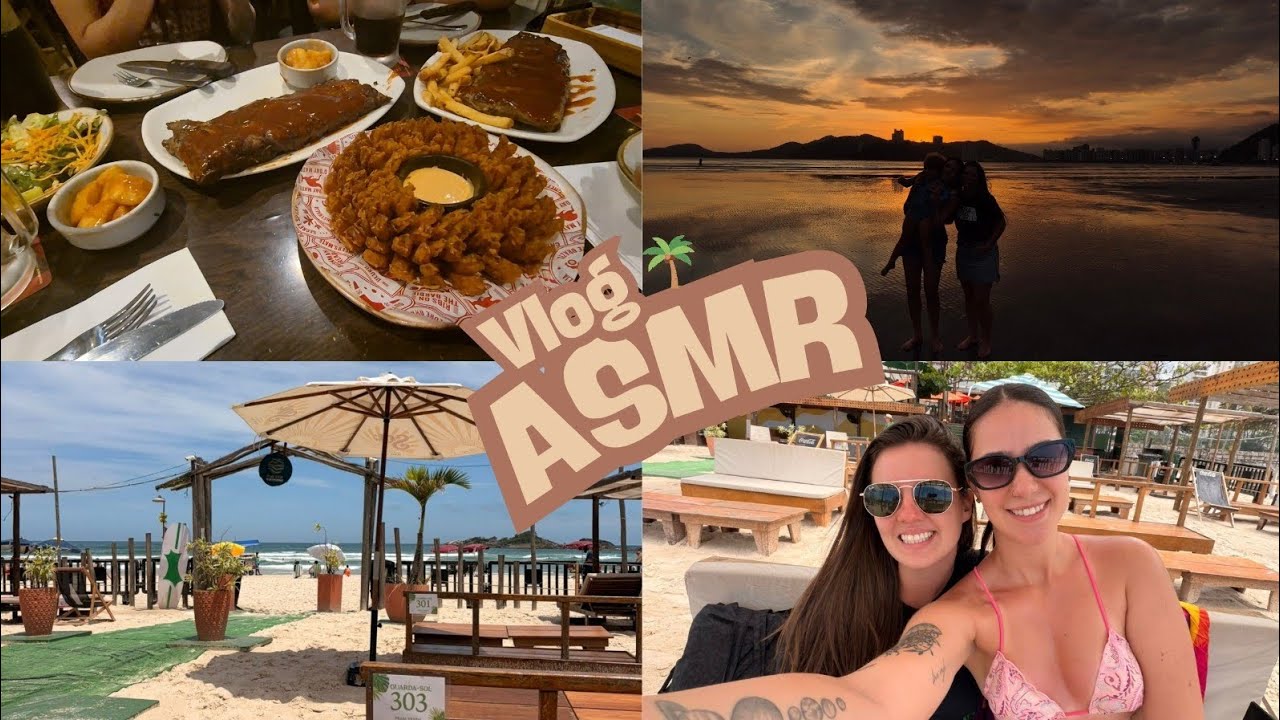 ASMR VLOG | VIAGEM PARA A PRAIA (com sussuros) 🌴 💤