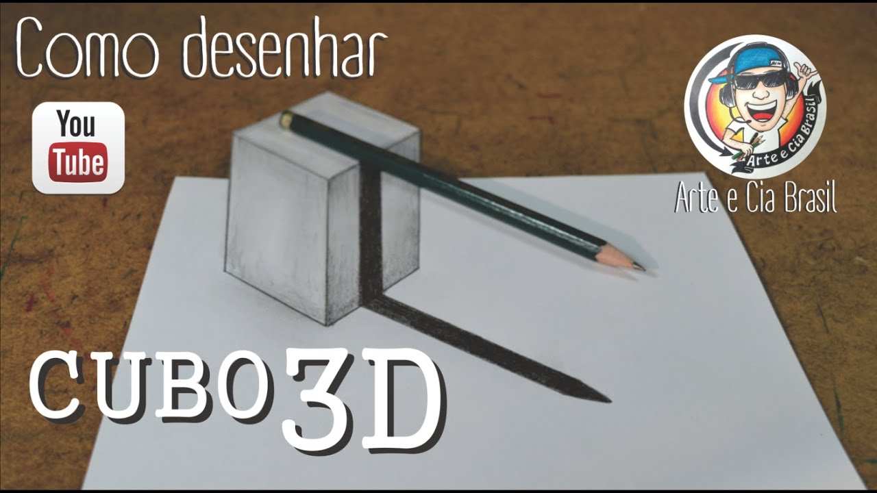 Como desenhar CUBO com estilo 3D - passo a passo