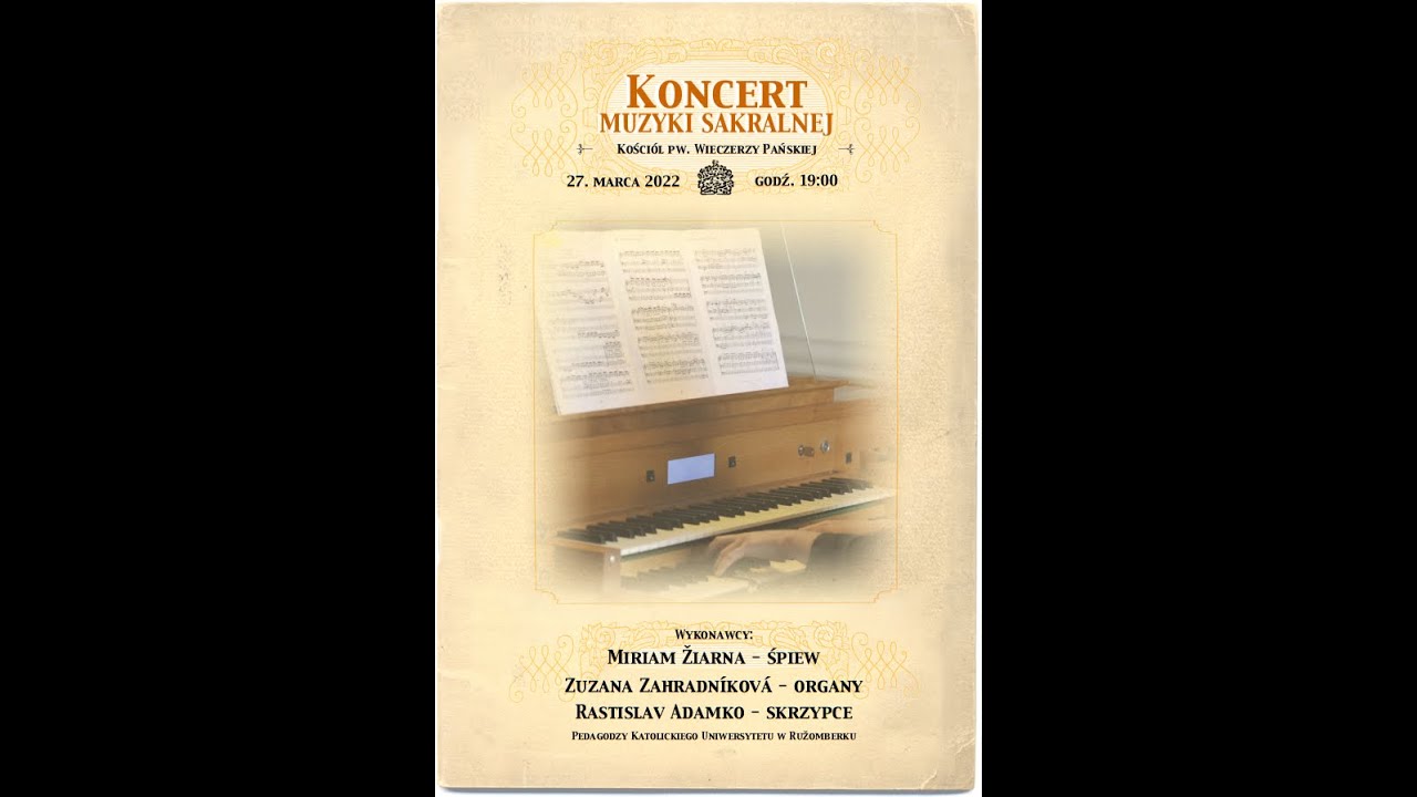 Koncert kameralny muzyki religijnej - Profesorowie Uniwersytetu w Ruzomberku - 27.03.2022