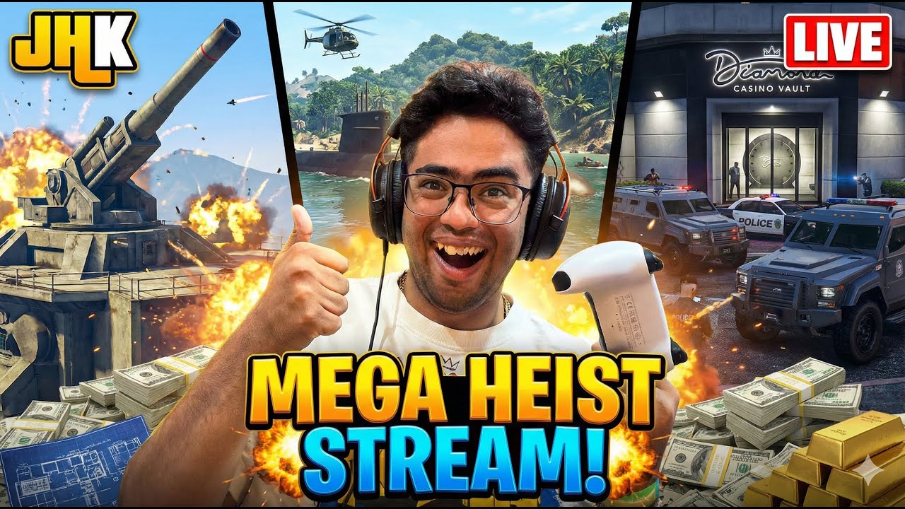 😭😭MEGA HEIST LIVE STREAM FAILED DUE TO POWER CUT😭😭 |🔴 LIVE #gta5  #ps5  🇮🇳