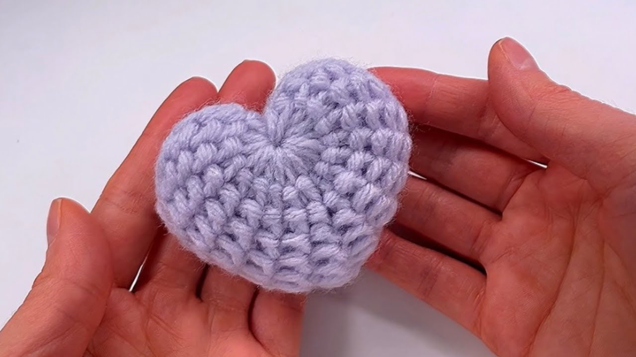 Милое и простое вязаное крючком сердечко 💟 - пошаговая инструкция