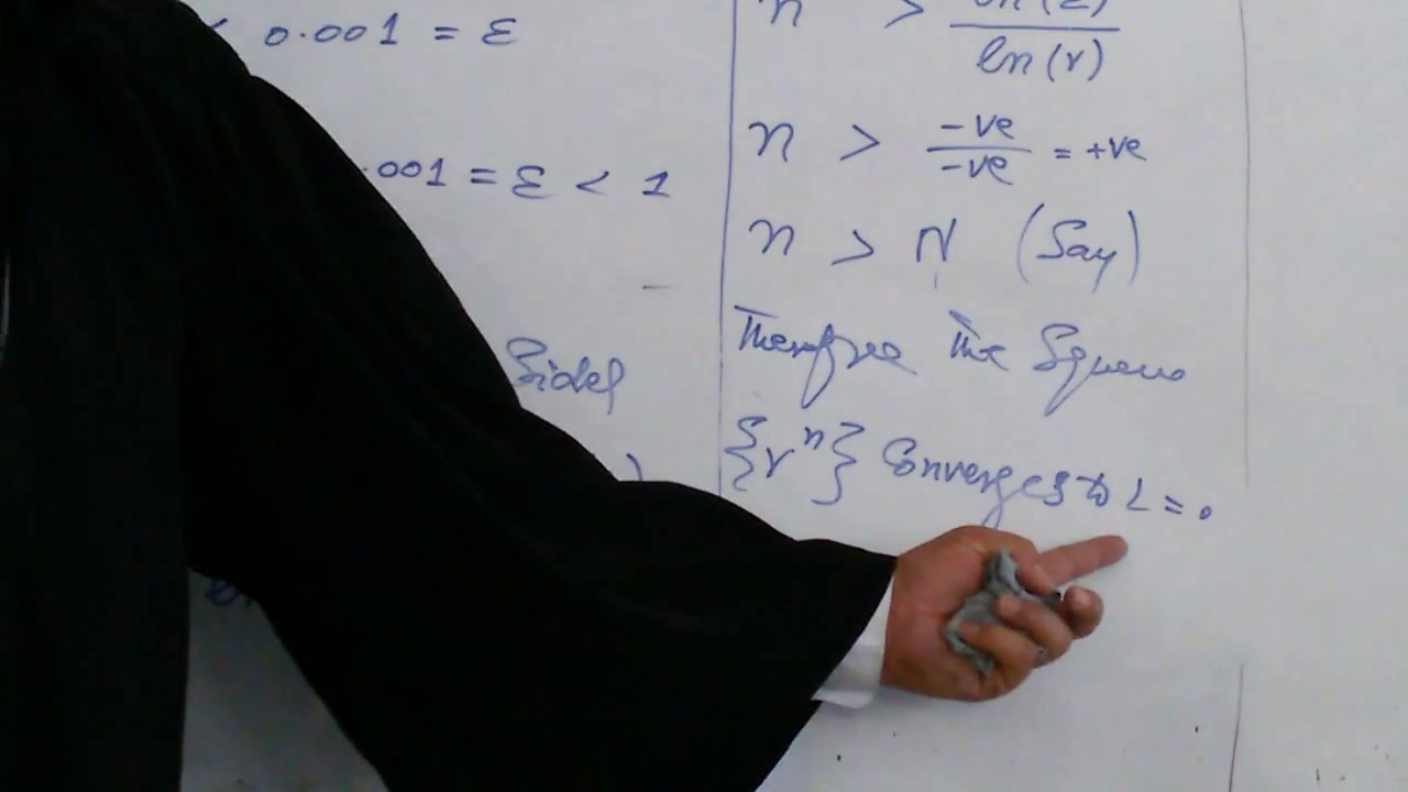 the sequence r power n is converges to l=0 where r less then 1 by m zaman