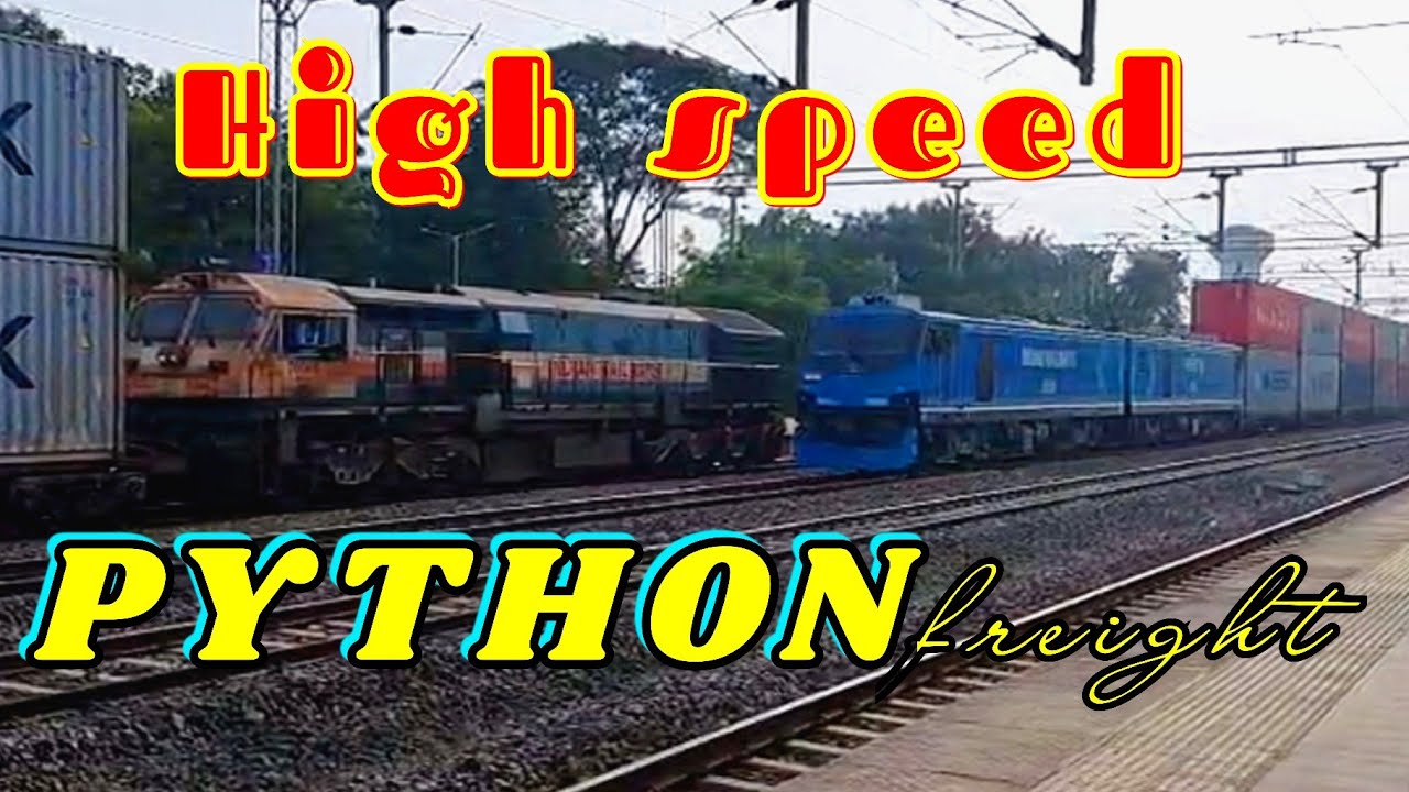High speed  WAG12 pulling Huge PYTHON freight + WAG9 & super speedy WAG9 also hauling blc wagon rake