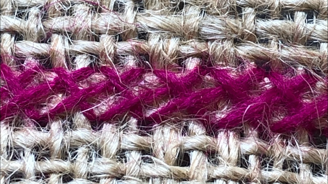 65. Cross stitch long-armed or long legged or plaited Slav, Portuguese or twist stitch