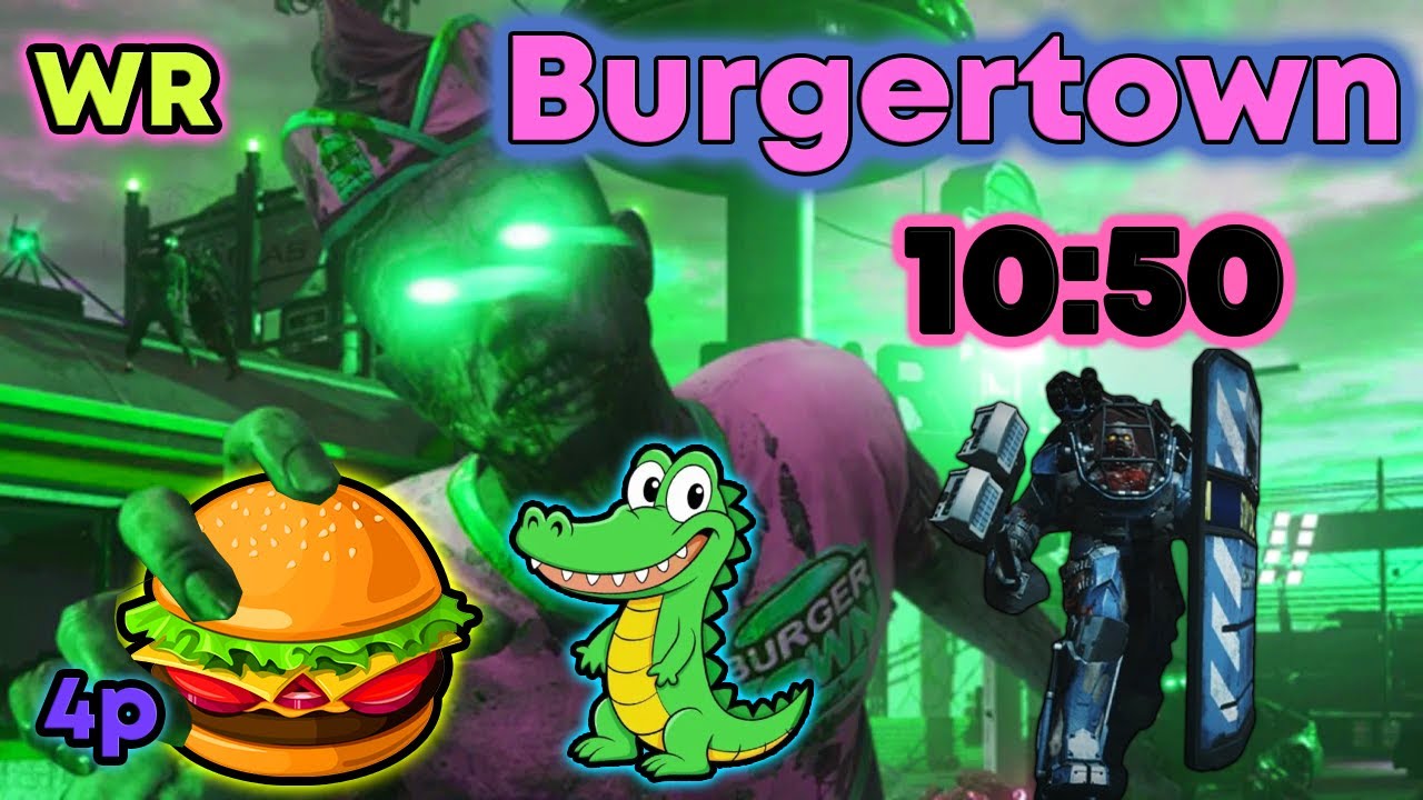 FASTEST BURGERTOWN WORLD RECORD EASTER EGG SPEEDRUN EVER!