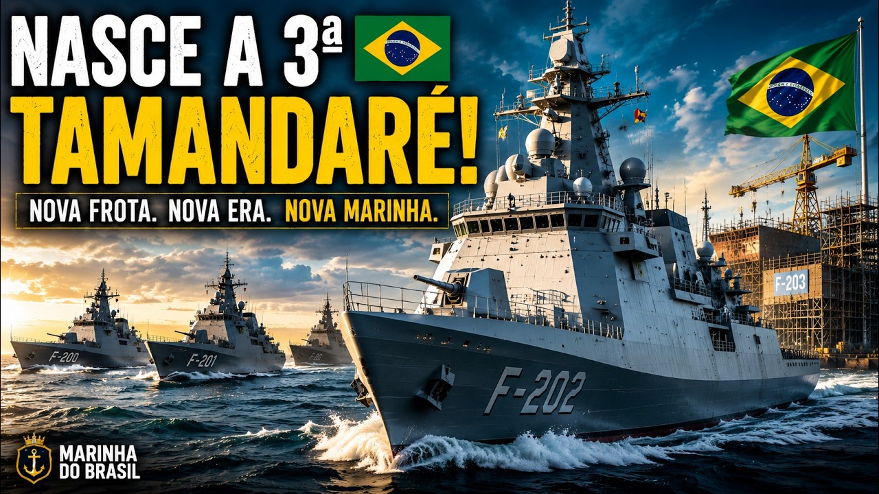 🚨 Brasil Avan&ccedil;a: Nasce a 3&ordf; Fragata Tamandar&eacute;! Nova Esquadra da Marinha Ganha For&ccedil;a ⚓🔥