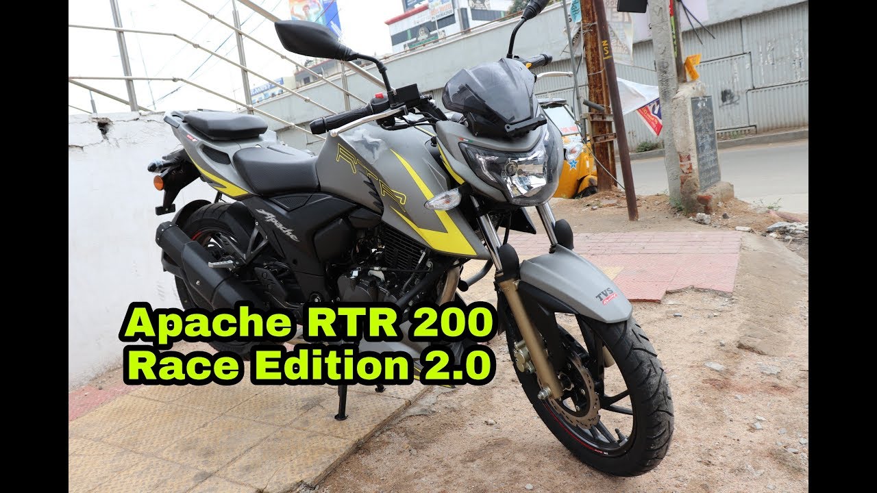 New 2018 Apache RTR 200 Race Edition 2.0 Walkaround Review in Hindi