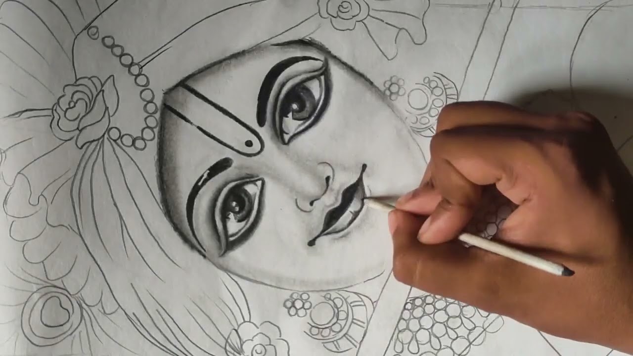Lord Krishna drawing with easy steps || Govinda sketch easy || CTW