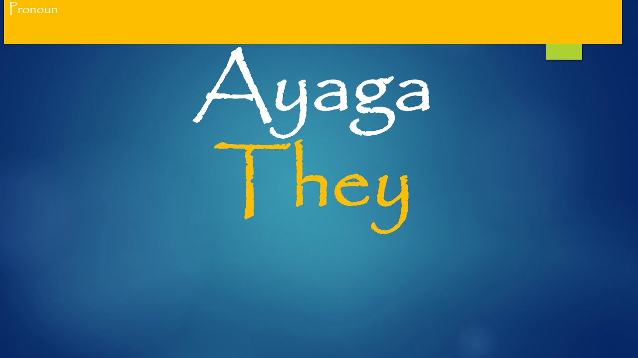 Somali Language Pronouns