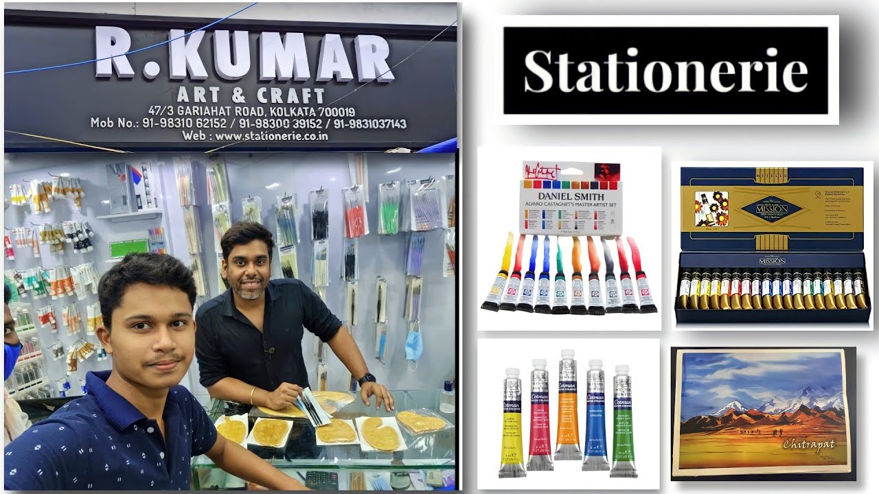 Art Shop in Kolkata / R.KUMAR ART & CRAFT / Stationerie Brushes / Art Material shop / Art shop visit