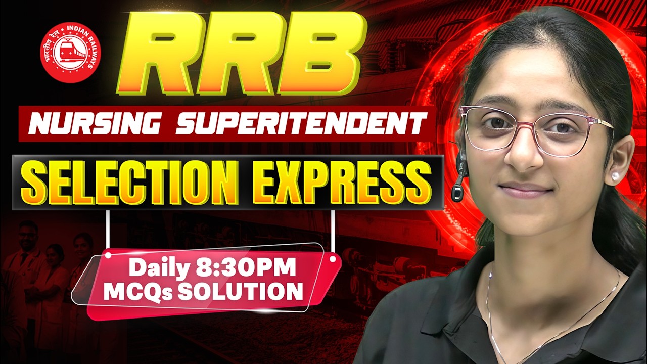 RRB Nursing Superintendent 2026 PYQs Live | Daily 8:30 PM | Srishty Ma’am | Nursing Peeth Lucknow