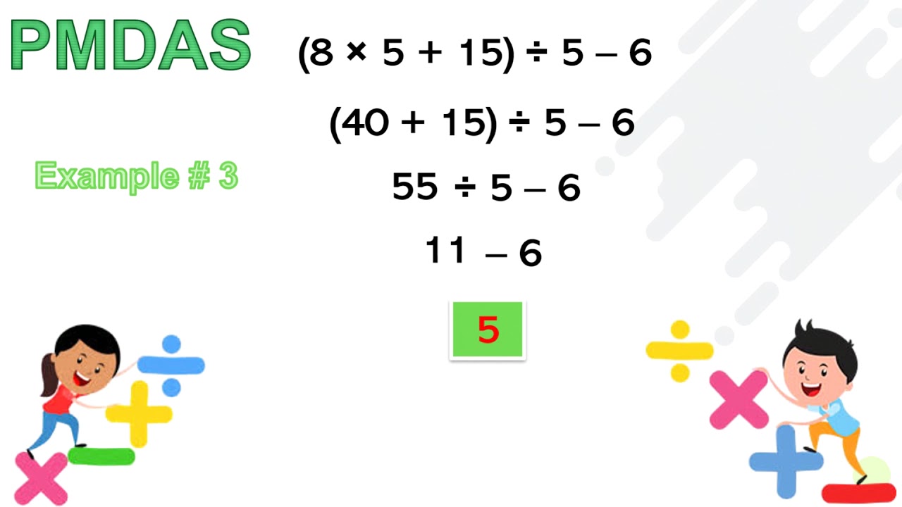 Performing a Series of  more than two Operations on Whole Numbers Applying PMDAS or GMDAS