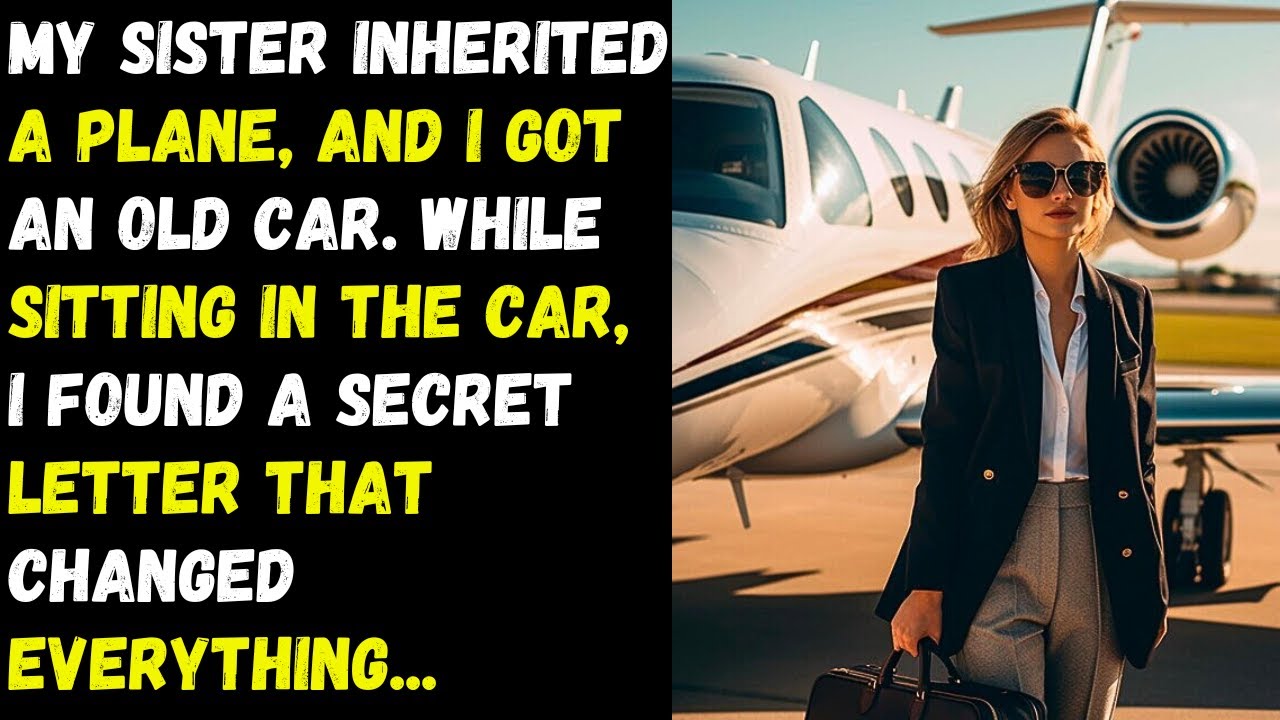 My sister inherited a plane, and I got an old car. While sitting in the car, I found a secret letter