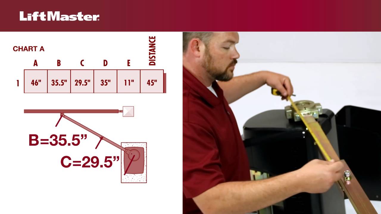 How to Position an Articulating Arm for LiftMaster Swing Gate Installation for Pad Mounted Operators