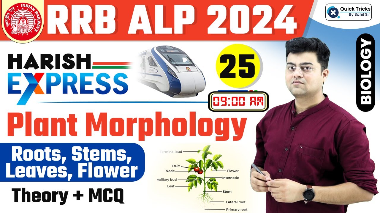 Harish Express for RRB ALP 2024 | Plant Morphology Biology | Theory + MCQ | Science by Harish Sir