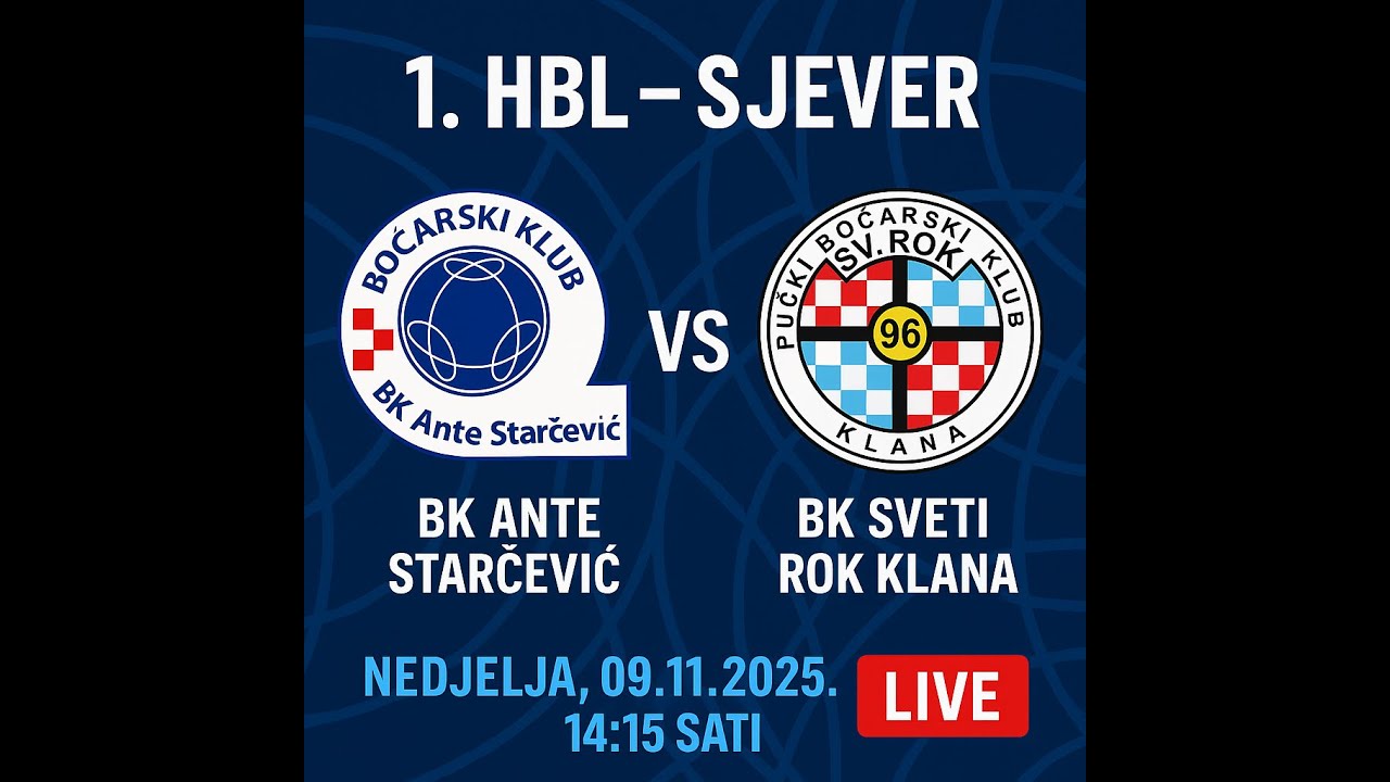 1. HBL - SJEVER | BK ANTE STARČEVIĆ - BK SV. ROK KLANA | 09.11.2025.