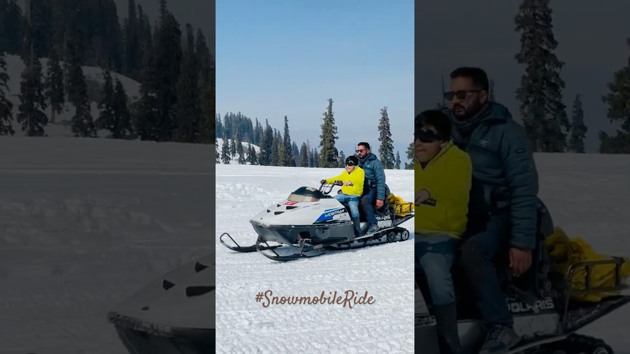 Snow scooter ride in Gulmarg Phase 1 Kashmir #snowmobile #trending #snowcovered #kashmir #gulmarg 🧿