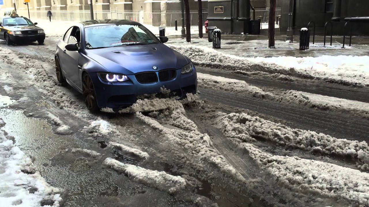 Bmw m3 plow snow in Philadelphia