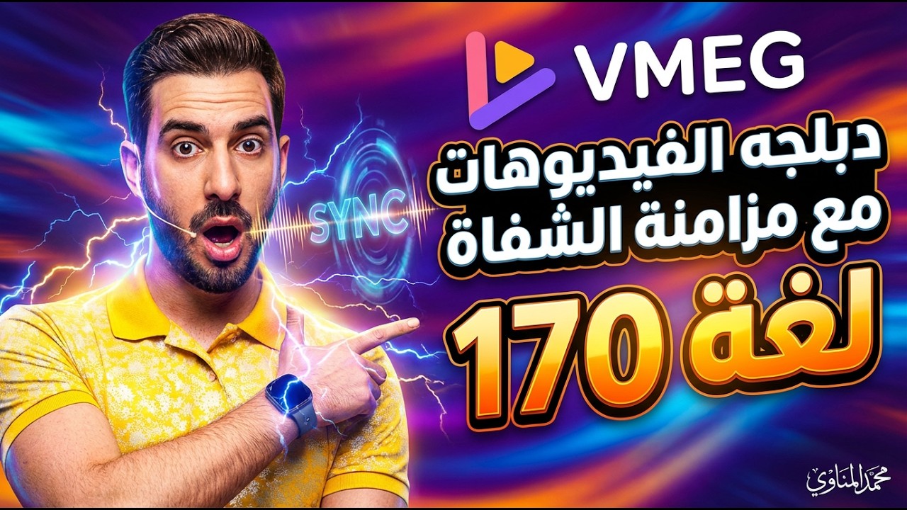 أفضل أداة دبلجة فيديوهات بالذكاء الاصطناعي ومزامنة الشفاه | شرح VMEG AI