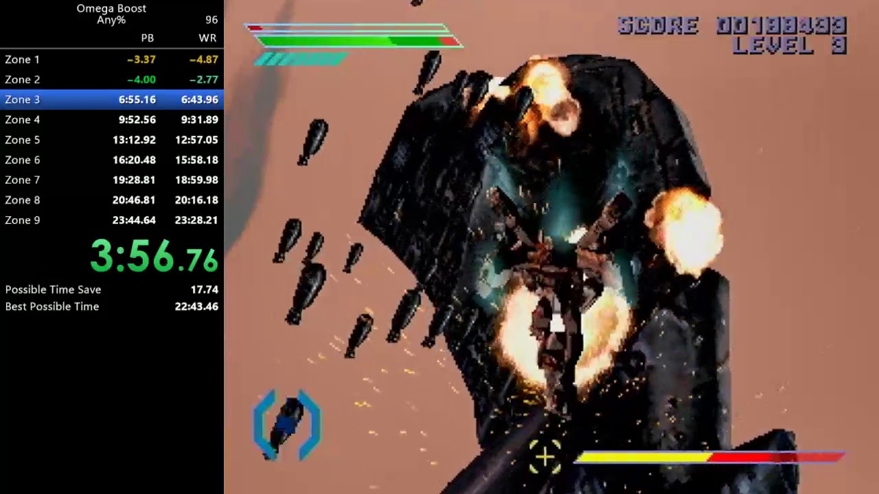 Omega Boost Any% Speedrun in 23:17.13 (Current World Record)