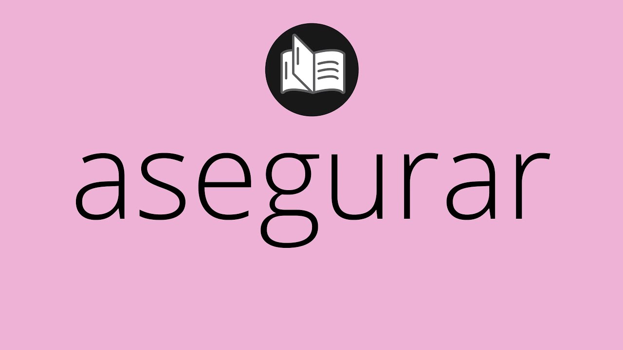 Que significa ASEGURAR &bull; asegurar SIGNIFICADO &bull; asegurar DEFINICI&Oacute;N &bull; Que es ASEGURAR