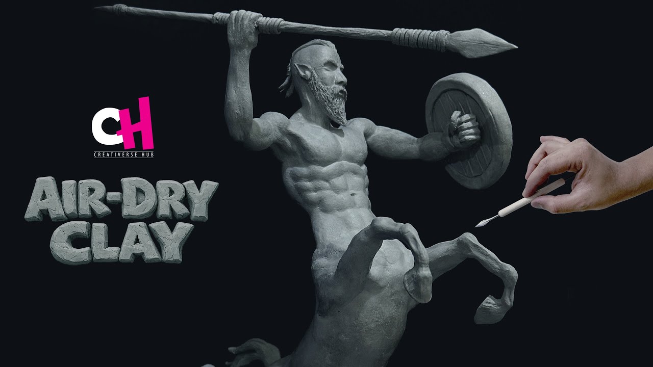 I Sculpted a Mythical Centaur in Air-Dry Clay | Step-by-Step [ Timelapse ]