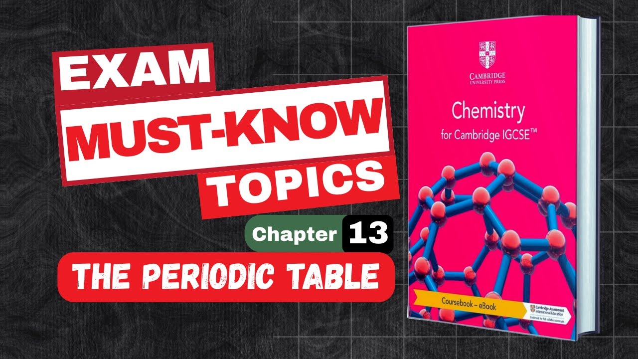 IGCSE Chemistry 0620 | Common Chapter 13 the periodic table Mistakes