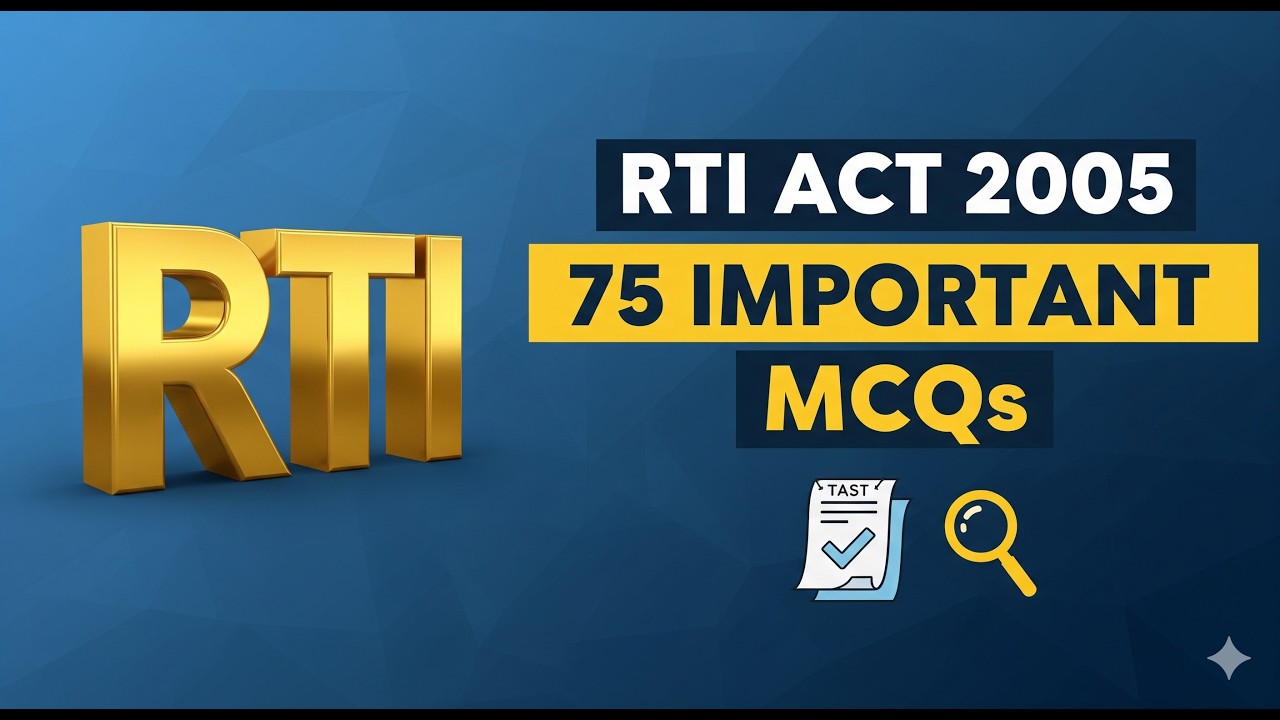 Right to Information Act (RTI) Mock Test | 75 Key MCQs Explained | English Medium | Open Eye 247