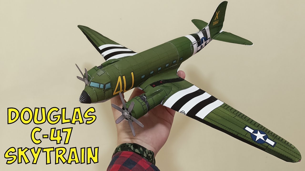 Douglas C-47 Skytrain Aircraft Model | DIY Paper Douglas C-47 | How Make Paper Airplane Model