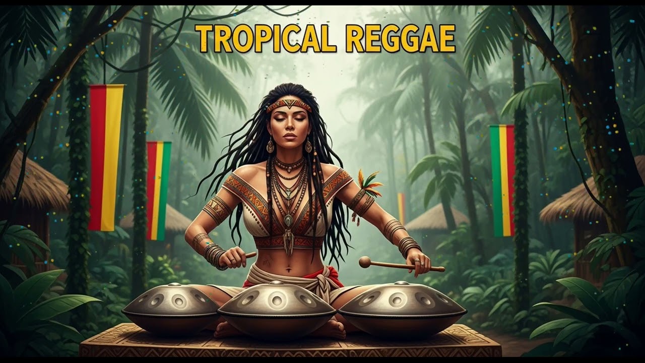Sunset Paradise Reggae  Peaceful Hawaiian Guitar Music