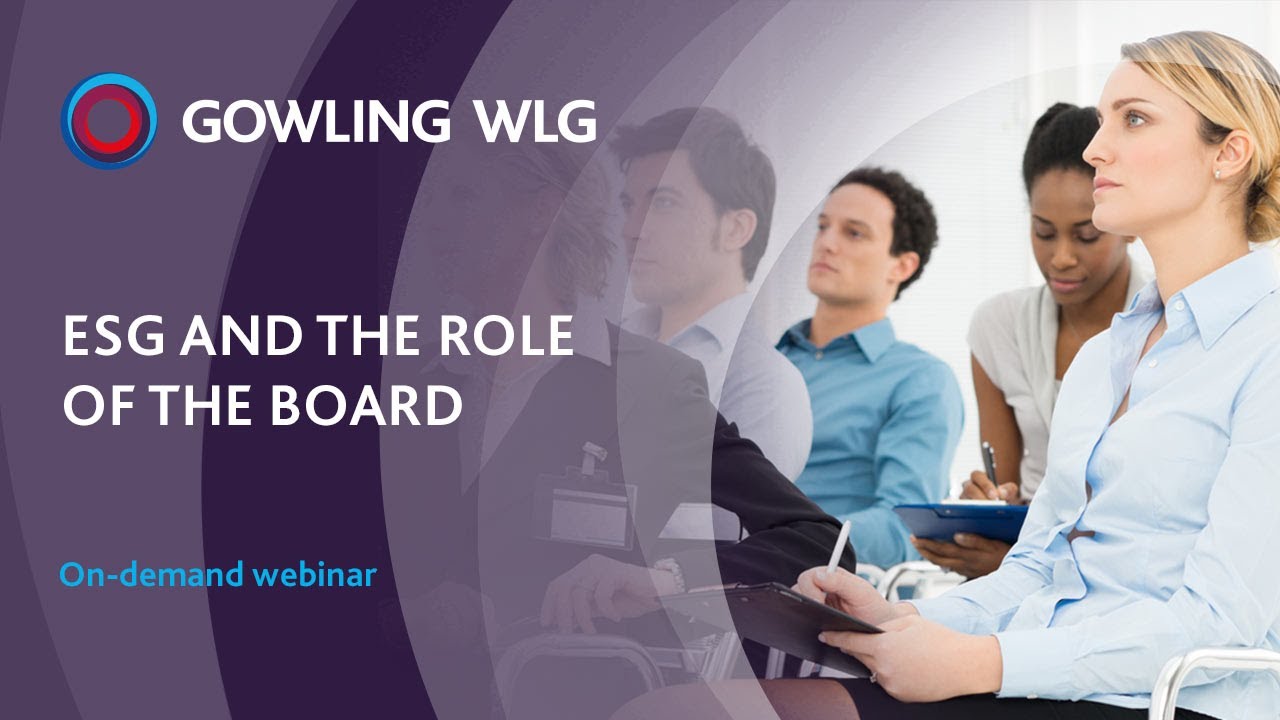 ESG and the role of the board