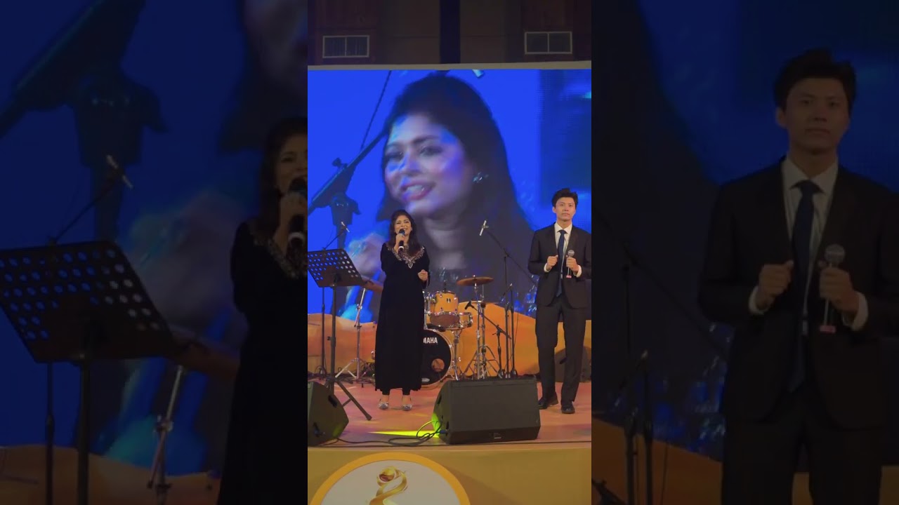 Singing a Chinese song with Chinese singer Zack Huang on 50th years of China Bangladesh friendship.