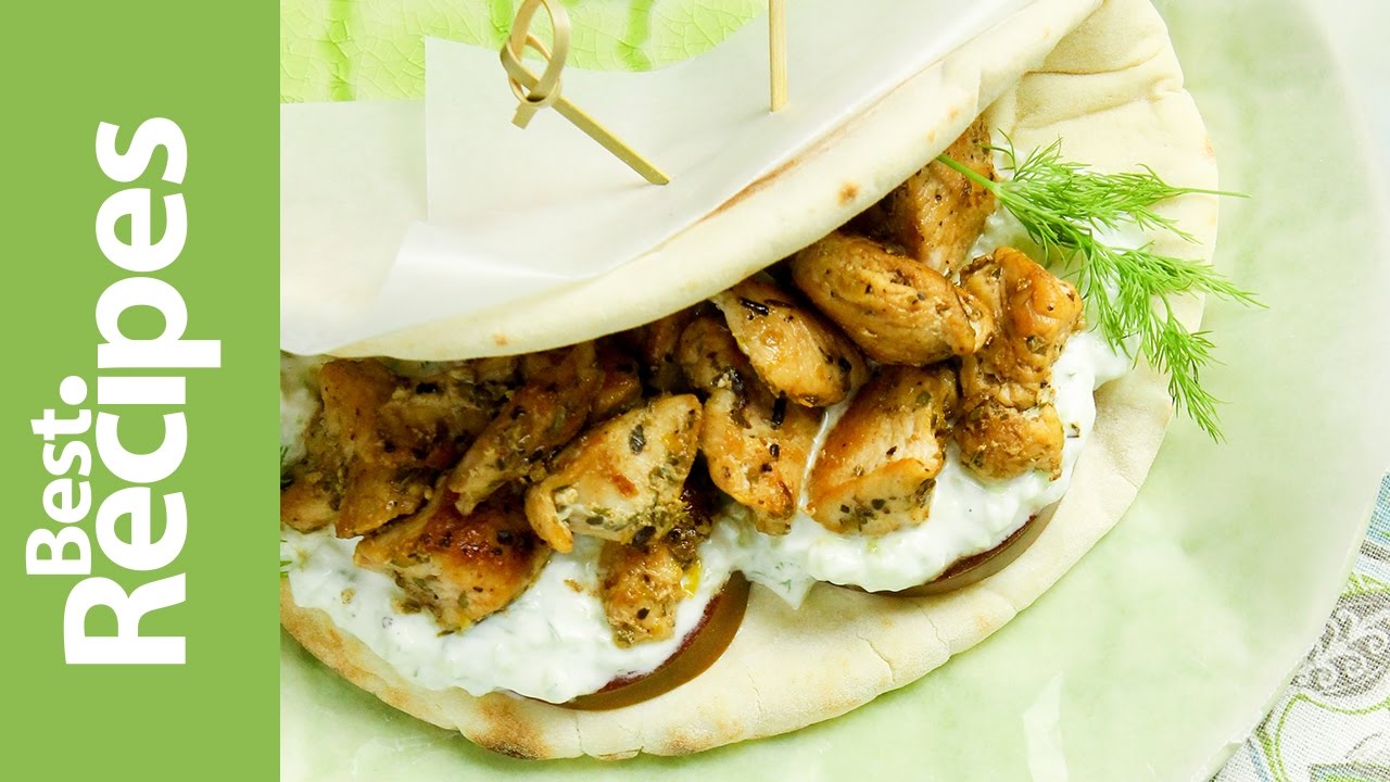 Lemon Chicken Pita Wraps - Best Recipes with Drew Maresco