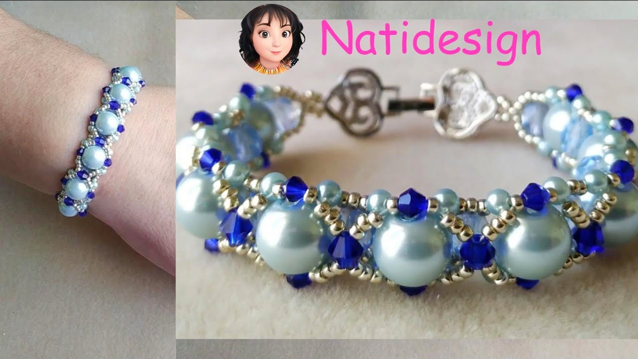 PULSERA SOLO MÍA DE PERLAS Y CRISTALES😎🌺- JUST MINE BRACELET OF PEARLS AND CRYSTALS