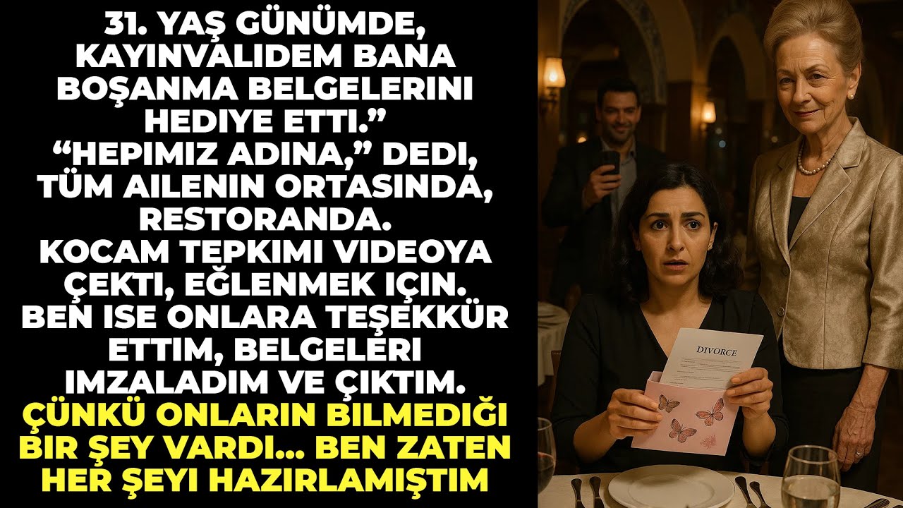 31. yaş günümde, kayınvalidem bana boşanma belgelerini hediye etti.”“Hepimiz adına,” dedi...