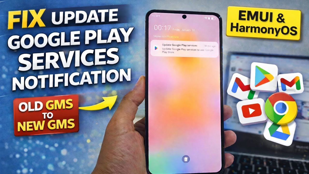 FIX UPDATE GOOGLE PLAY SERVICES NOTIFICATION | OLD GMS TO NEW GMS FOR EMUI & HARMONYOS