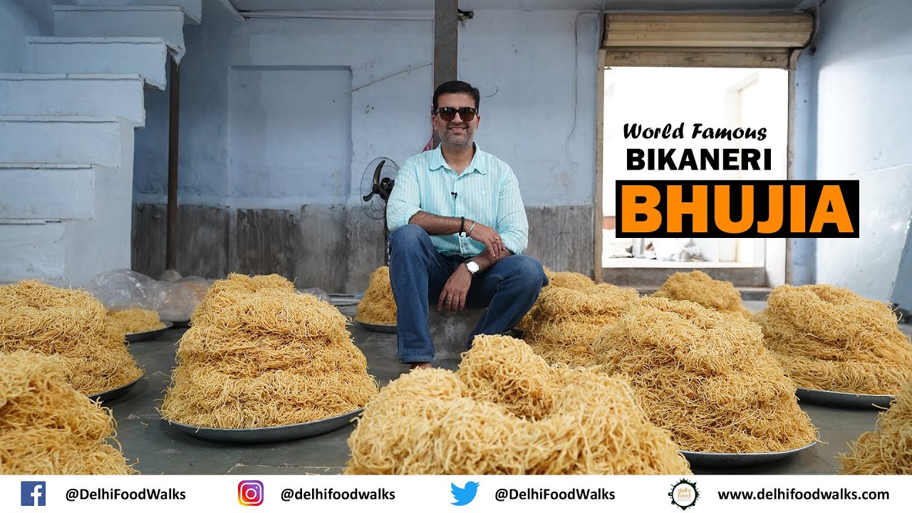 World Famous BIKANERI BHUJIA I Bhujia ( Sandwich + Sabzi + Parantha ) I History, Making & Tasting