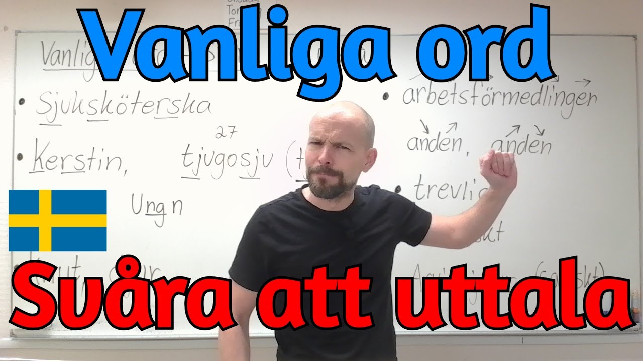Vanliga ord som är svåra att uttala, SFI