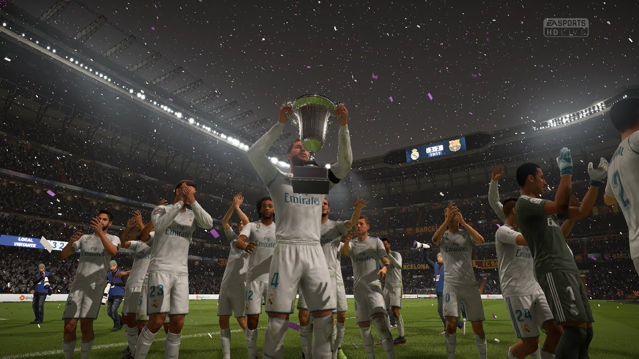 FIFA18 | Real Madrid vs F.C. Barcelona | Copa de Espana Final | Full Trophy Presentation
