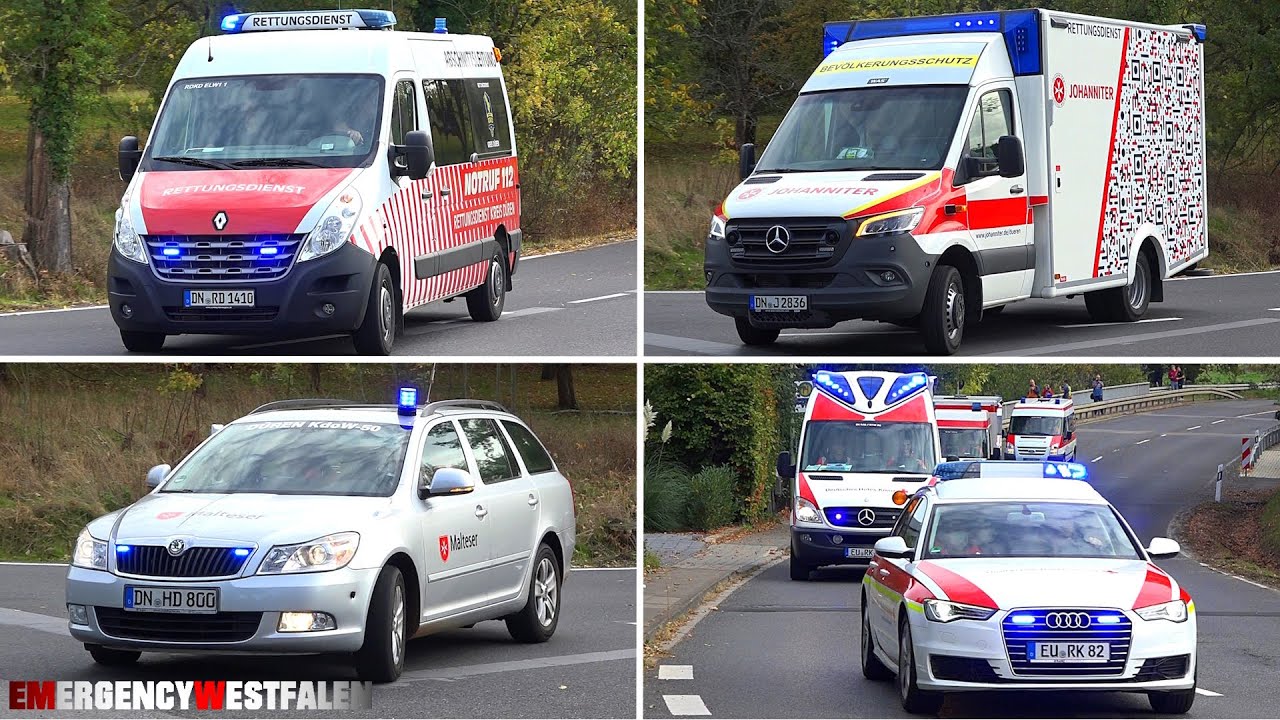 [Großeinsatz Rettungsdienst ⚕️] - MANV-Übung in Kreuzau - Einsatzfahrten
