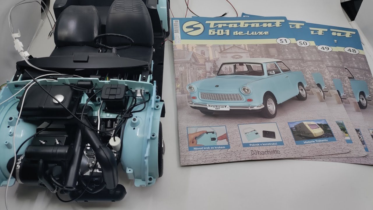 Trabant 601 de luxe od Hachette v měřítku 1:8 - stavba čísla 48, 49, 50 a 51 - CZ recenze a unboxing
