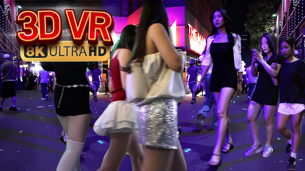 [8K 180 3D VR 60P] Korean Street VR Itaewon 01