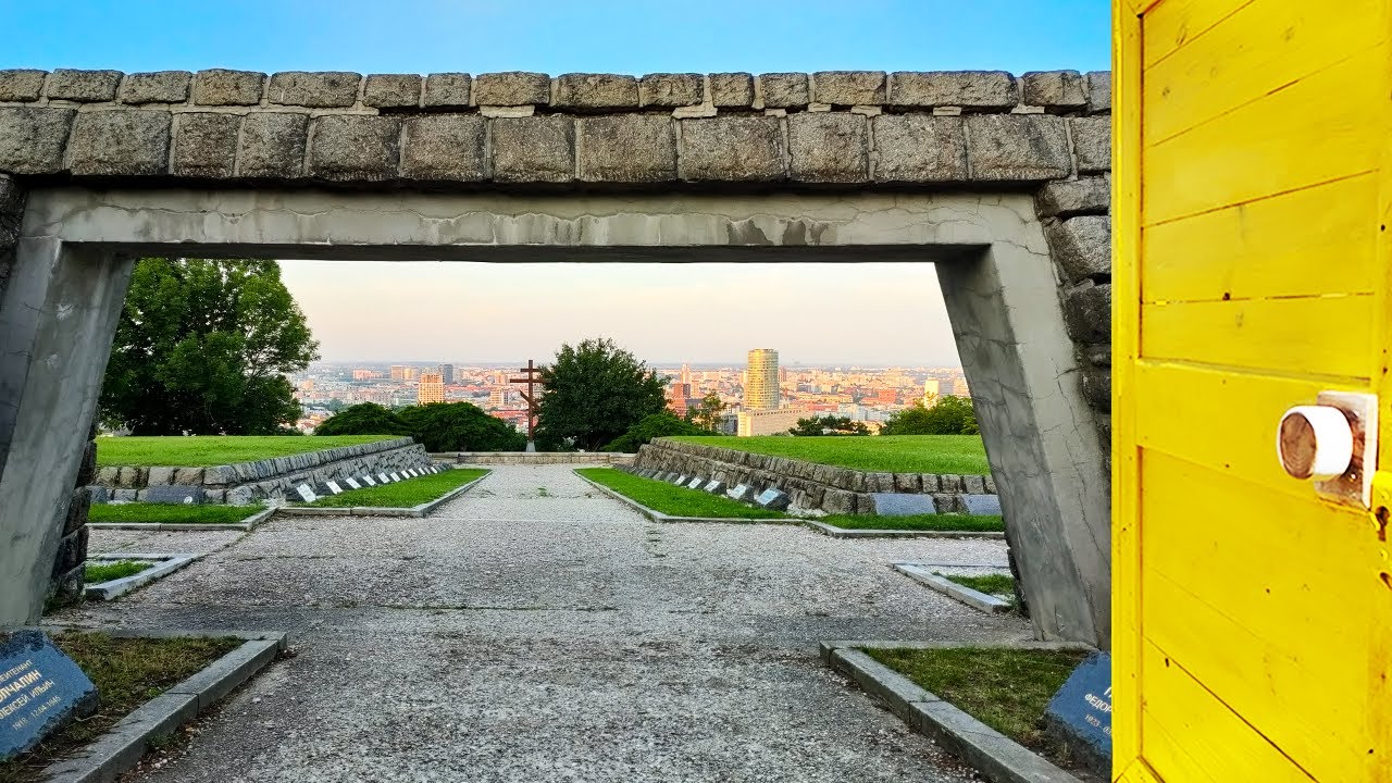 【Прогулка 4K】Славин - Братислава - Словакия / Мемориал на вершине холма и военное кладбище