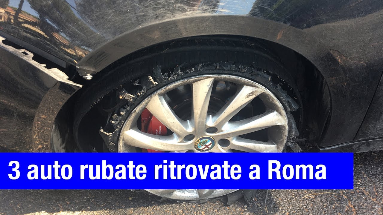 3 auto rubate ritrovate a Roma in zona Eur Torrino: un’Alfa Romeo Giulietta con ruota squarciata.