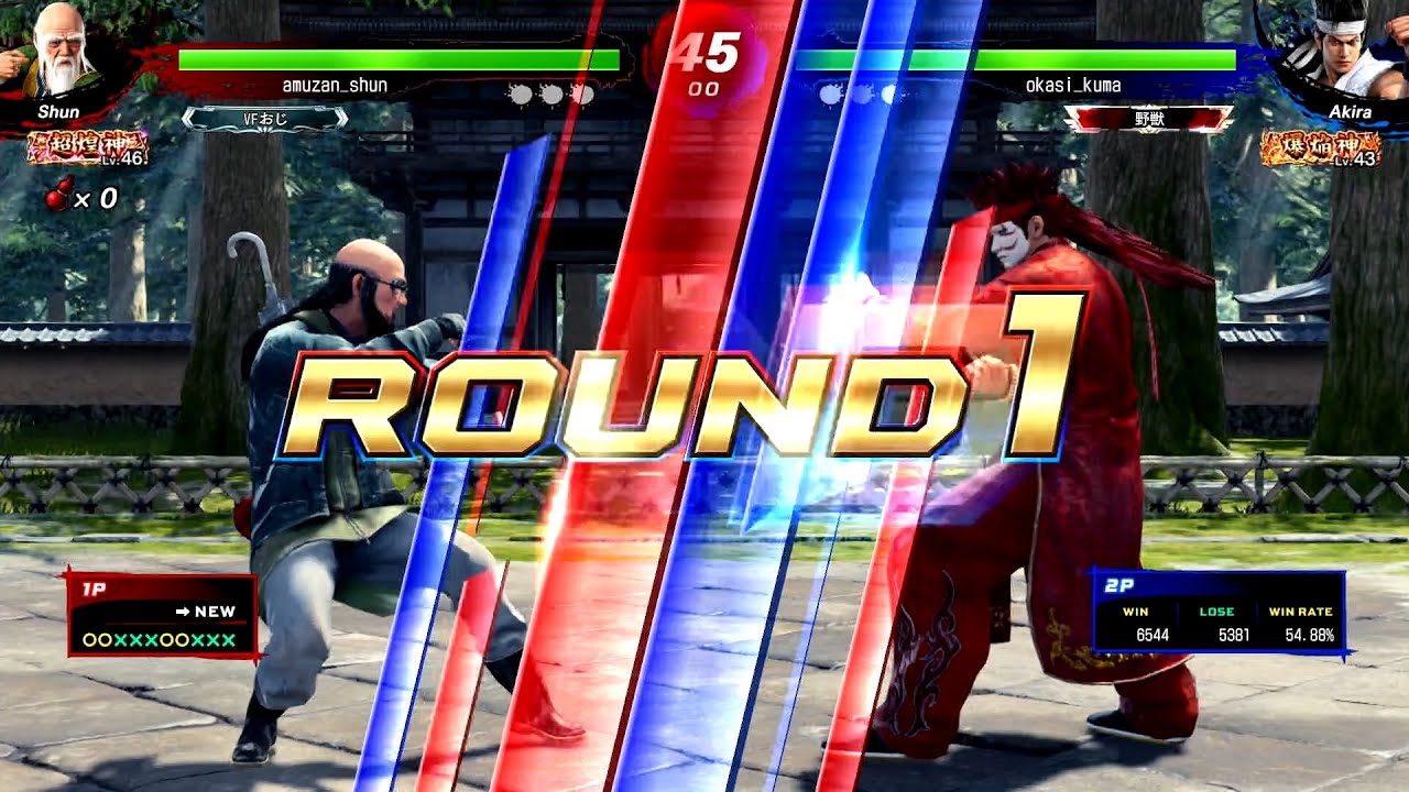【VFes / VF5us 高段位戦】 超煌神 舜帝 VS 爆焔神 結城晶