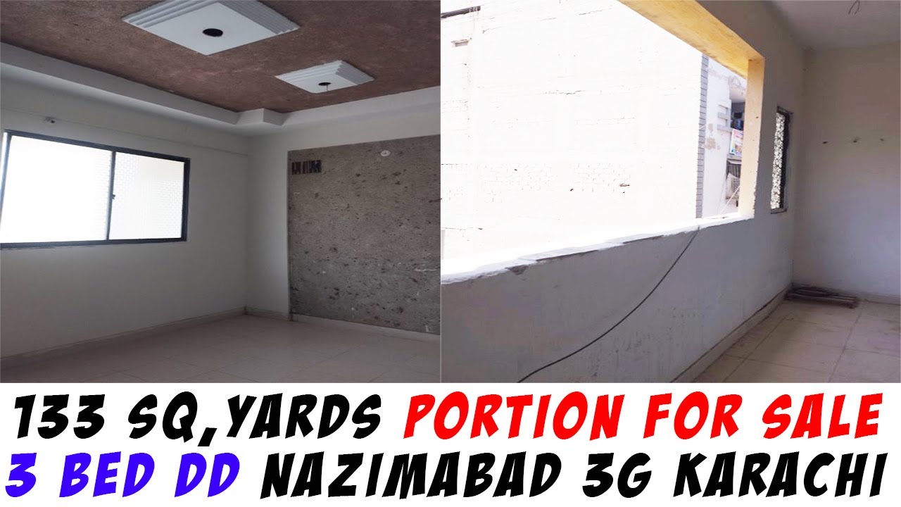 Property Portion For Sale | 133 Yards Portion 3 Bed DD 2nd Floor Nazimabad 3G Karachi