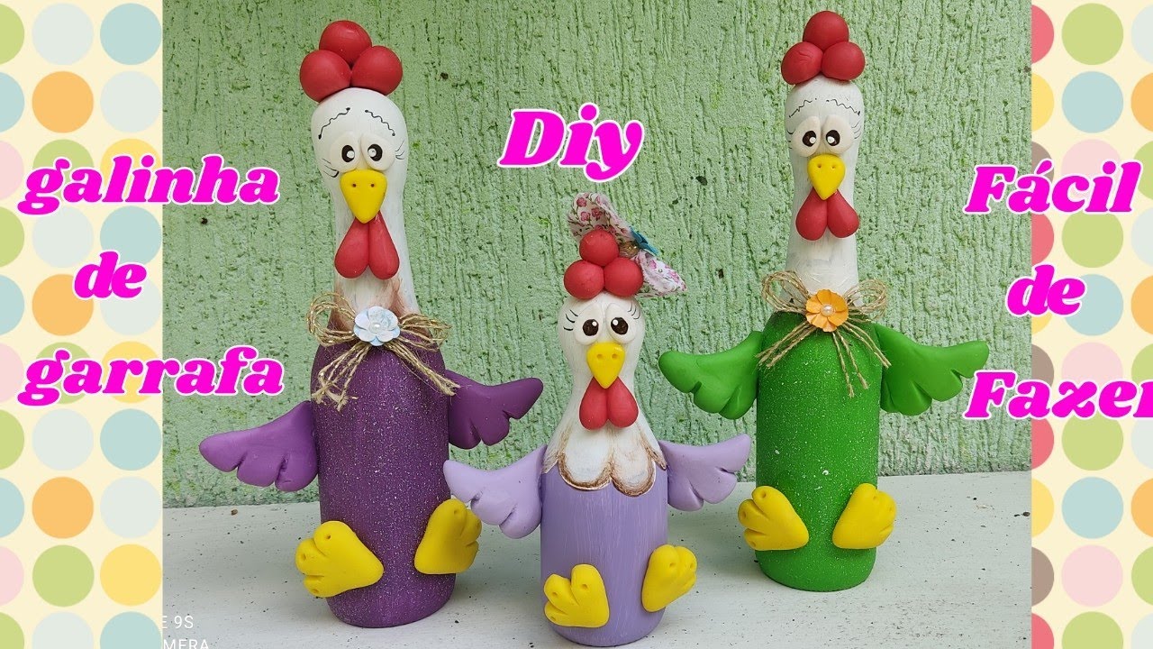 Galinha de Garrafa - Reciclagem - Diy - Lixo ao Luxo