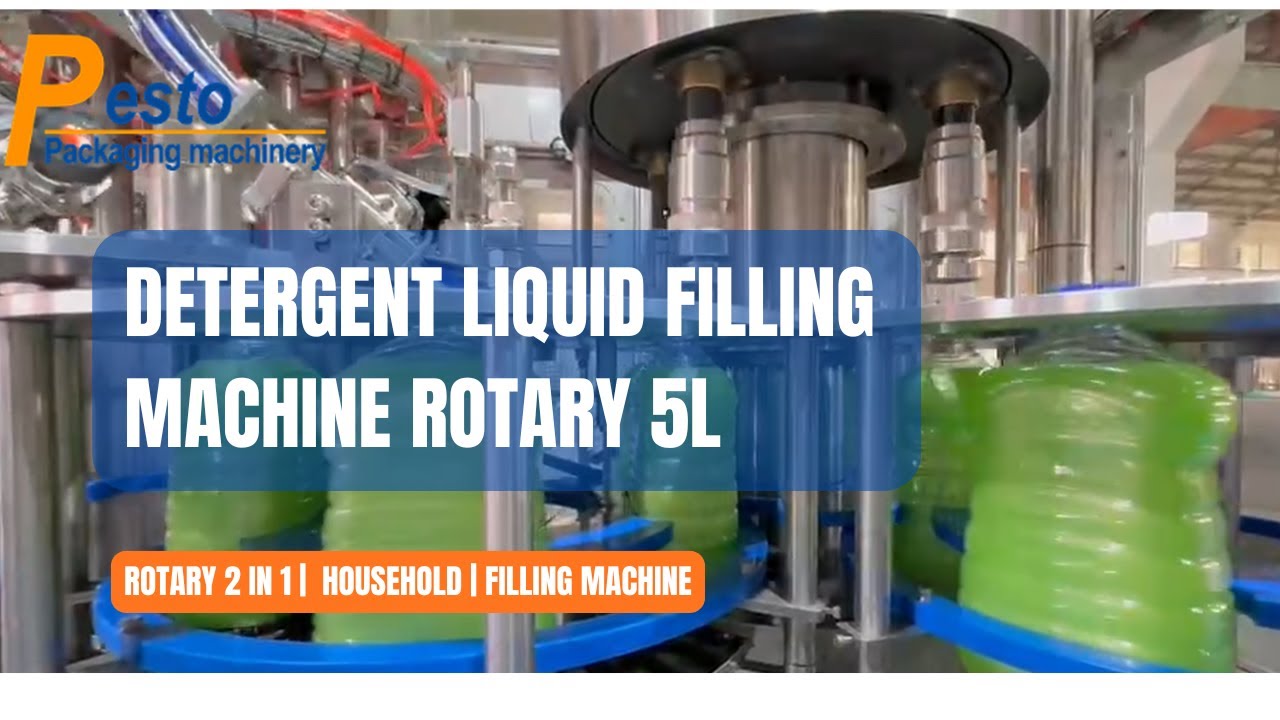 Detergent Liquid Filling Machine | Rotary 2 in 1 Household Filling Machine