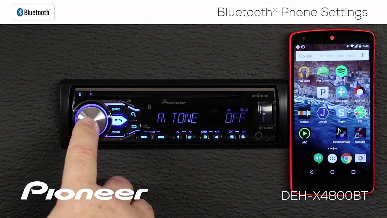 How To - DEH-X4800BT - Bluetooth Phone Settings