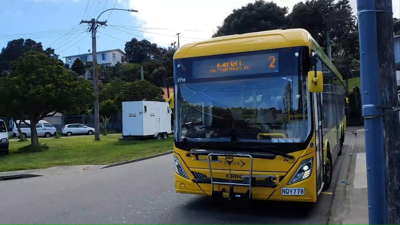 NZBus Metlink NEW 100% ELECTRIC Bus trip, No.2 Miramar - Karori | Wellington, NZ. October 2021.